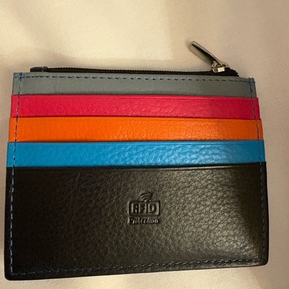 Vera Pelle Multicolor Leather Card Holder made in Italy NIB purchased in Italy - Picture 8 of 11